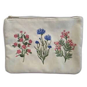 Lady Jayne Wildflowers Embroidered Canvas Accessory Bag